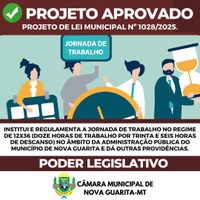 Câmara de Nova Guarita aprova projeto que institui jornada 12x36 para servidores públicos