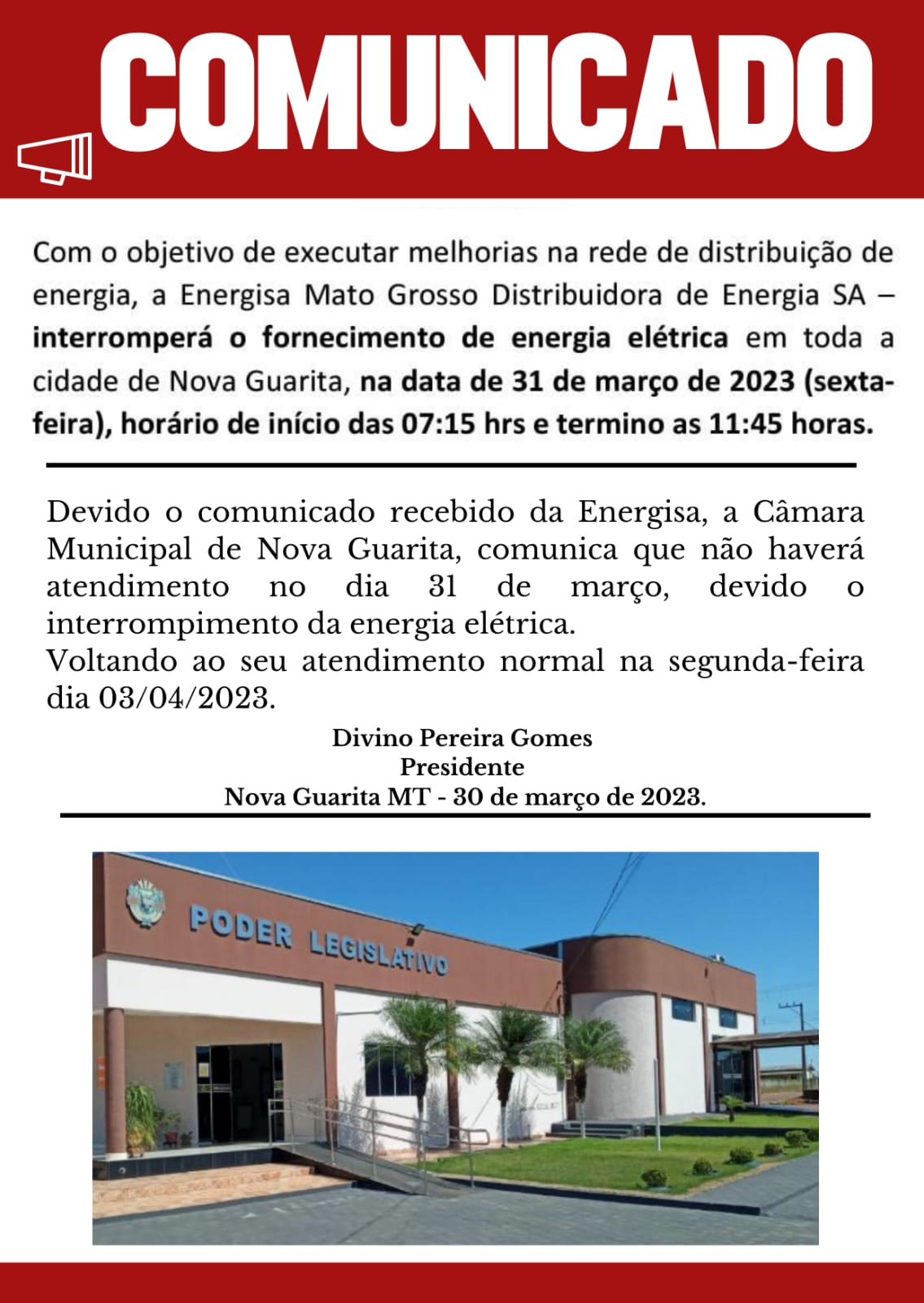 COMUNICADO