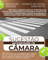 INDICAÇÃO 034/2025 - IVONETE DE FÁTIMA ZANCHETTA