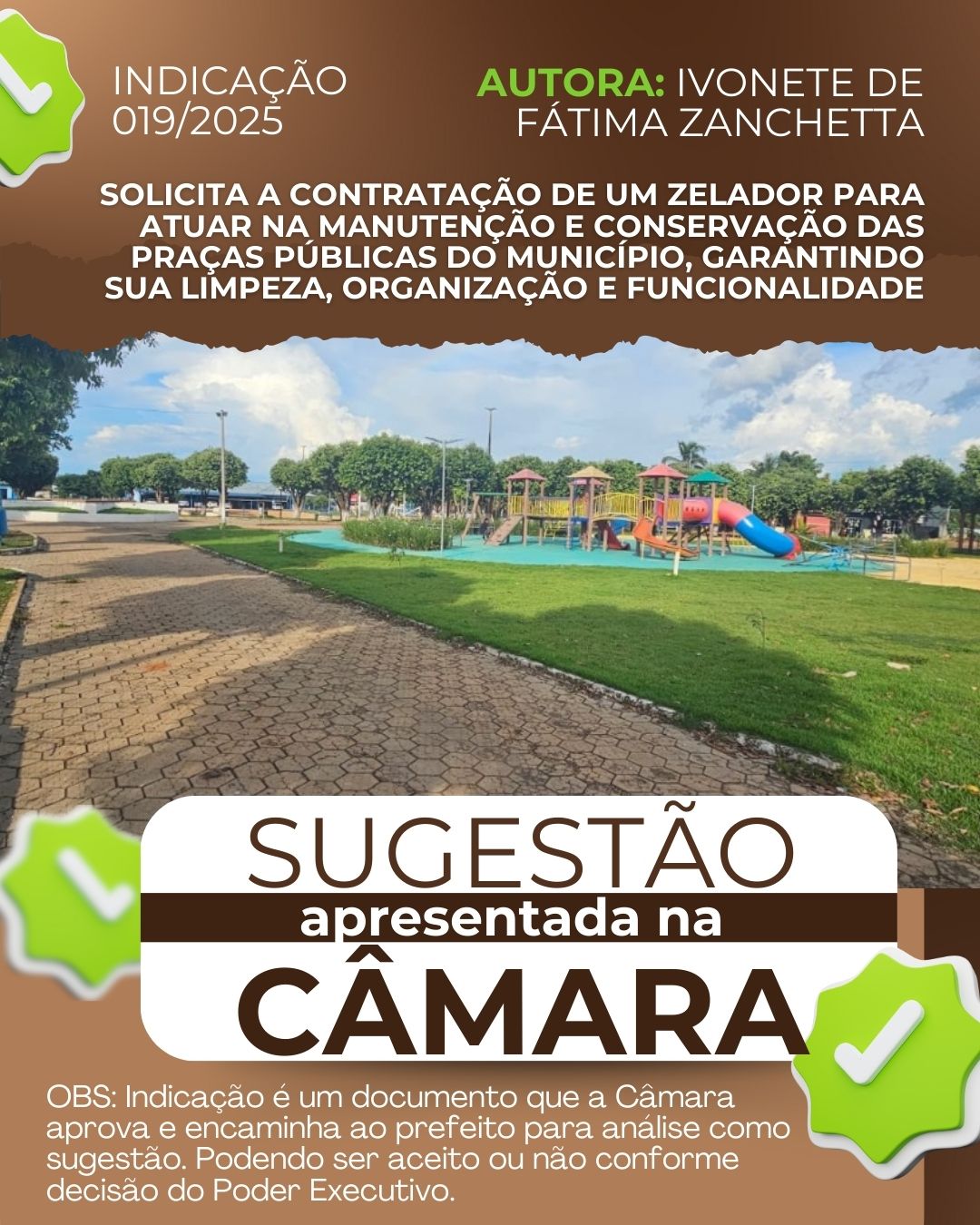 INDICAÇÃO Nº 019/2025