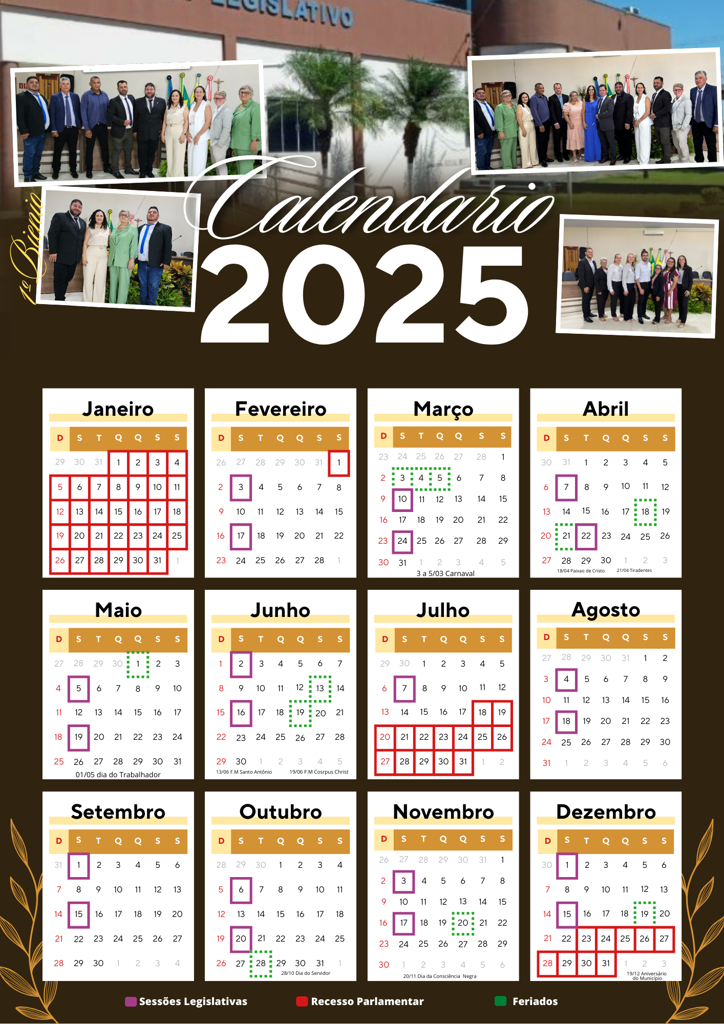 calendário anual 2025