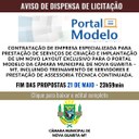 Câmara divulga prazo para empresas interessadas na DISPENSA DE LICITAÇÃO para atualização do Portal Modelo
