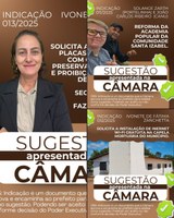 Confira as indicações apresentadas na Câmara de Vereadores