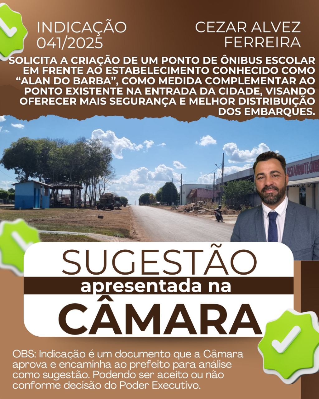 Indicação 041/2025 - Autoria: Cezar Alvez Ferreira