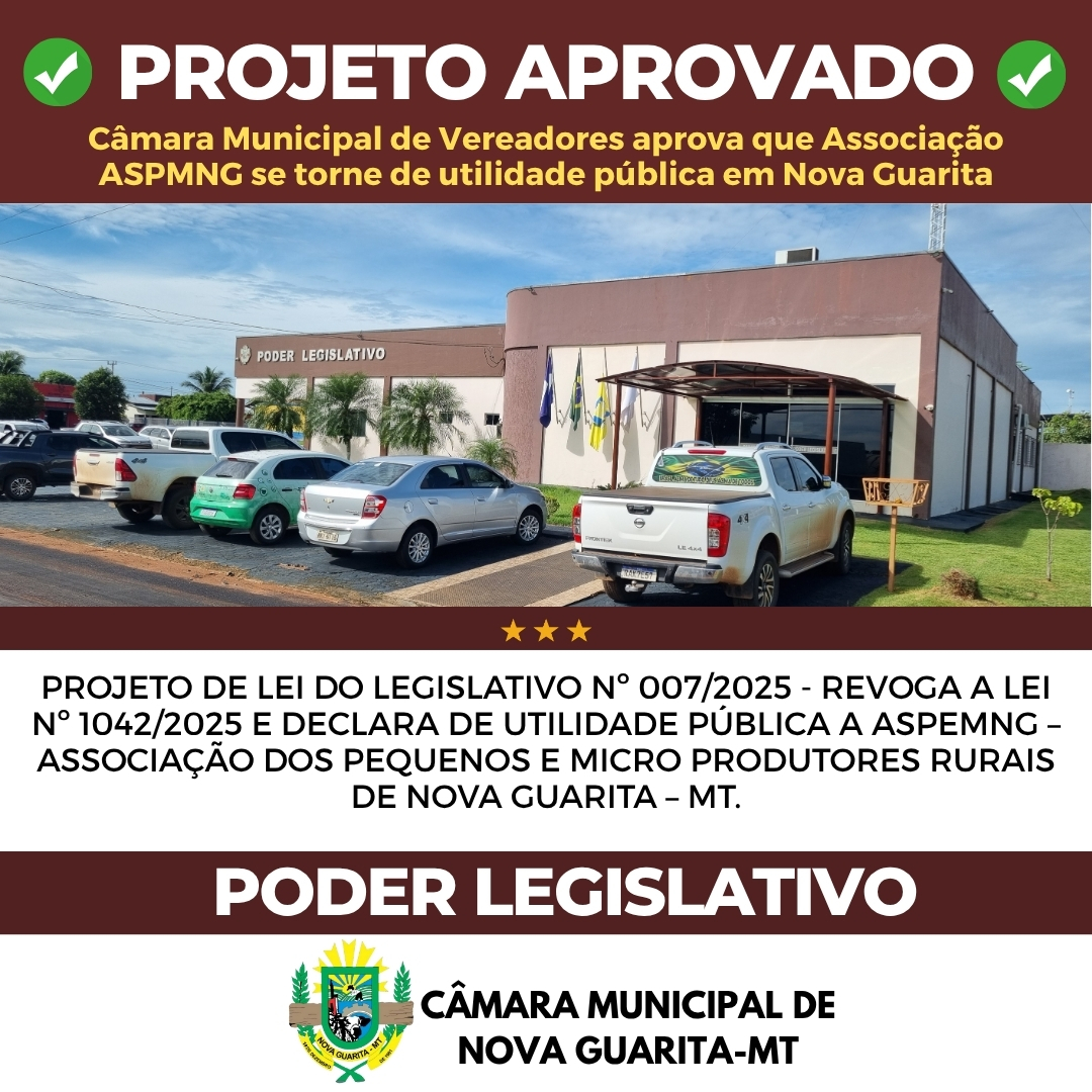 PROJETO DE LEI LEGISLATIVO Nº 007/2025