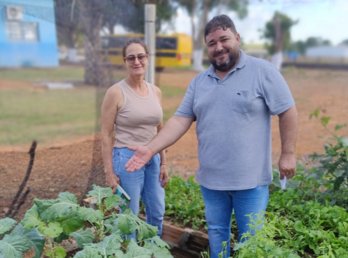 Vereadores Marcelo Luke e Ivonete acompanham equipe da secretaria de educação de Nova Guarita durante visita na Escola Planalto