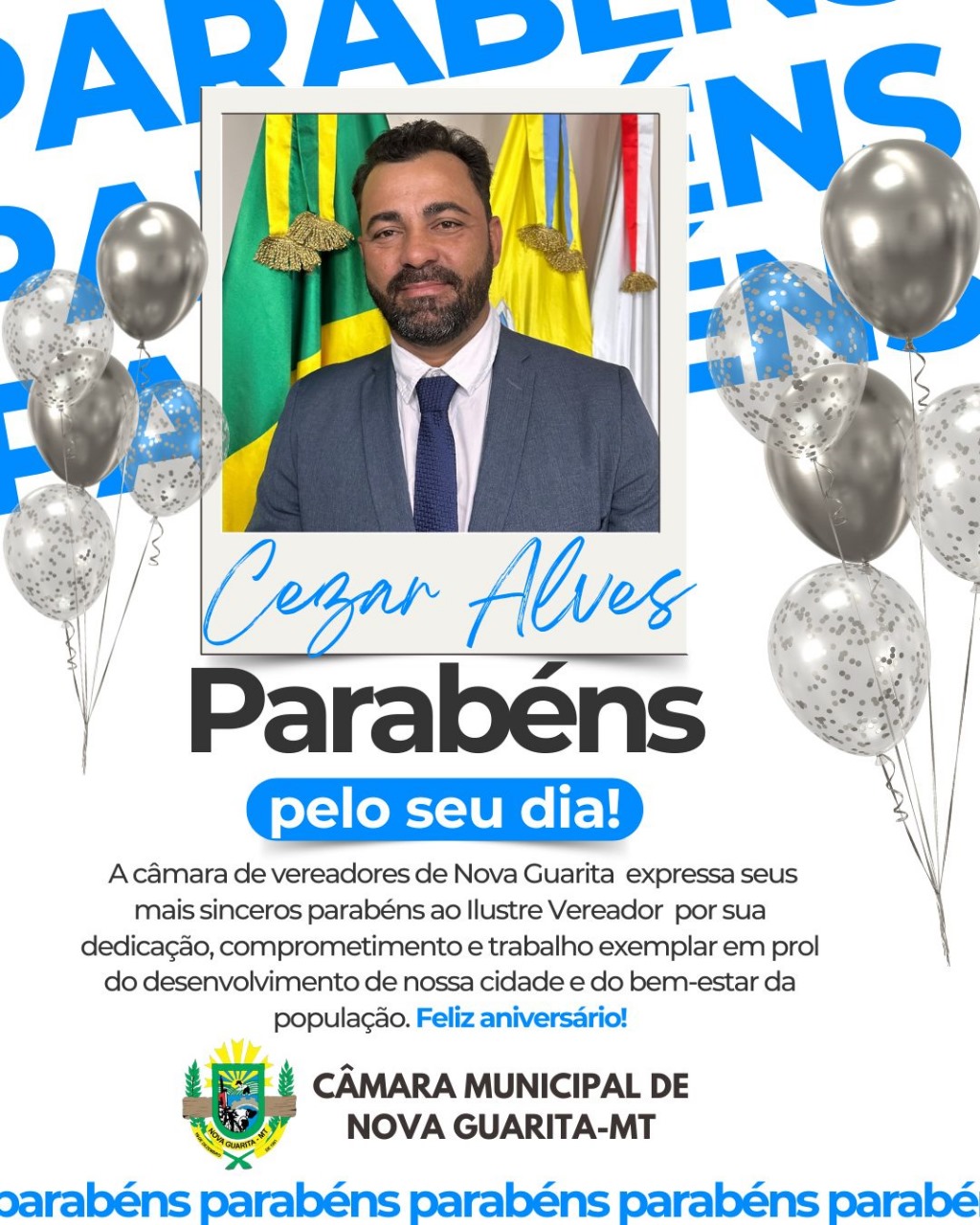 Parabéns vereador, Cezar Alves